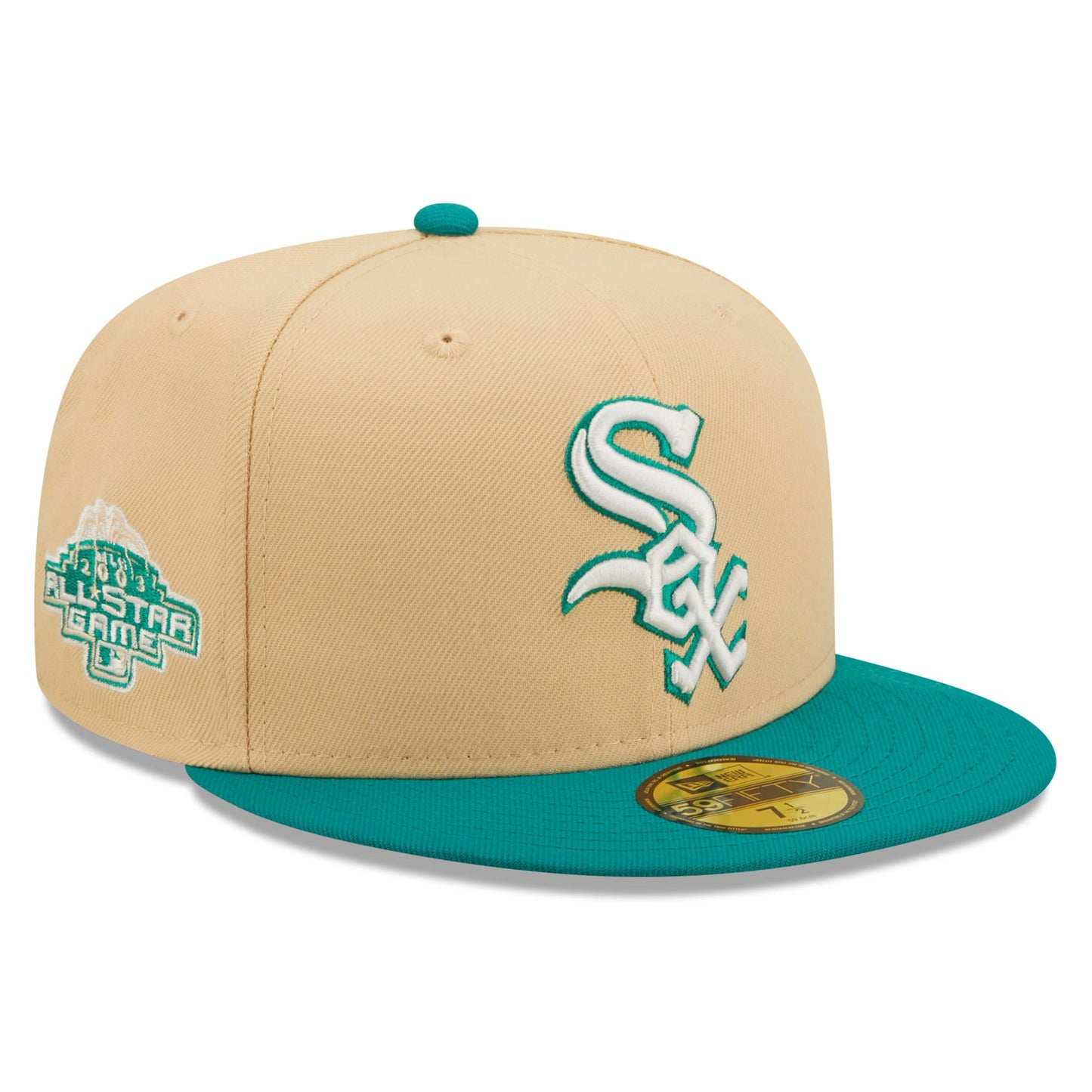 Chicago White Sox New Era Mango Forest 59FIFTY fitted hat - Natural/Teal