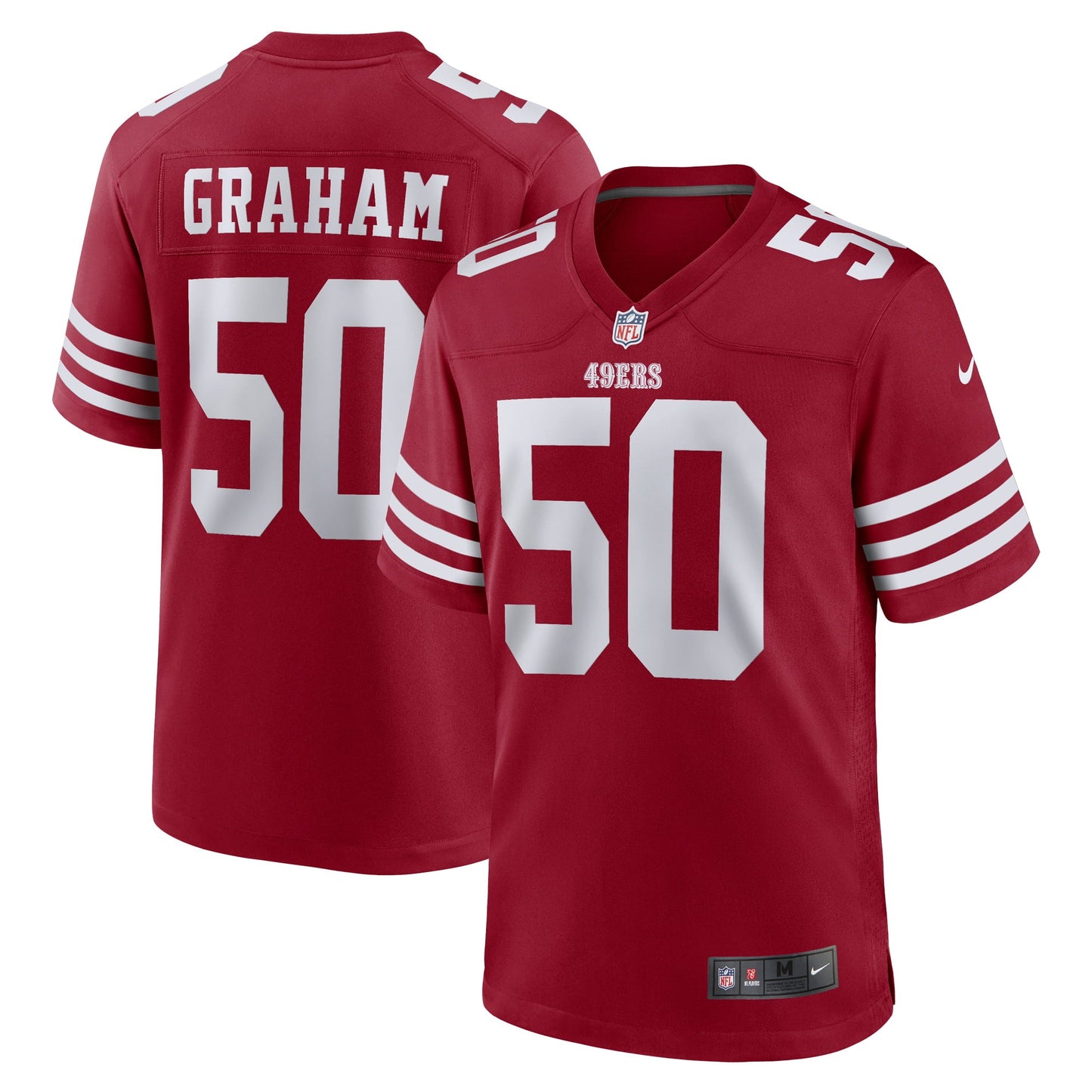 Men's Nike Jalen Graham Scarlet San Francisco 49ers Team Game Jersey