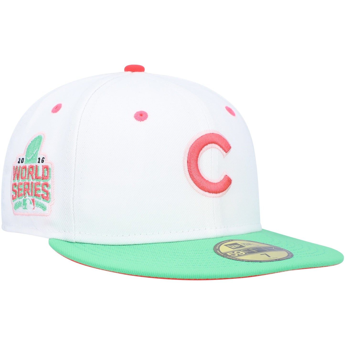 Chicago Cubs New Era Watermelon Lolli 59FIFTY Fitted Hat - White/Green