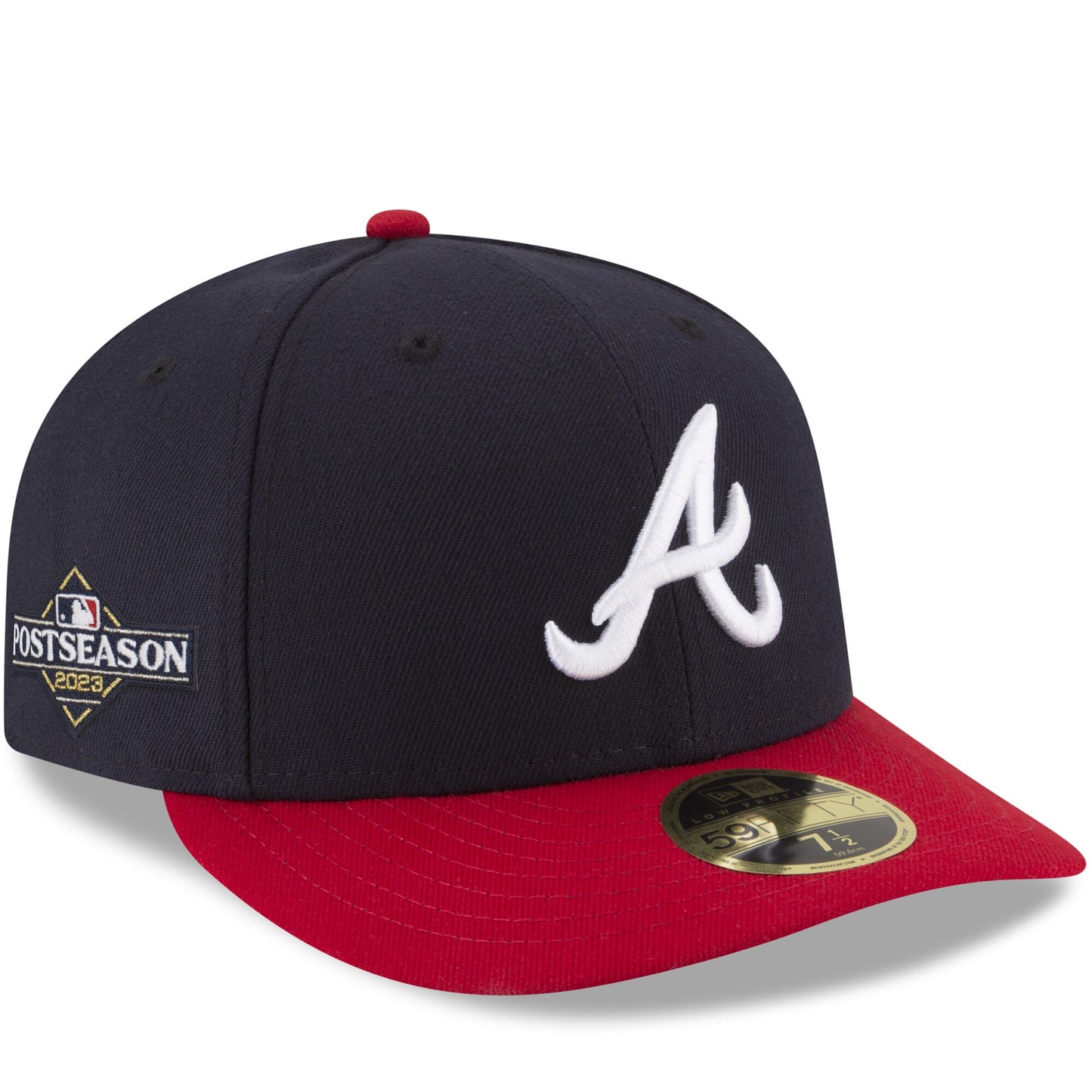 Atlanta Braves New Era 2023 Postseason Side Patch Low Profile 59FIFTY Fitted Hat - Navy