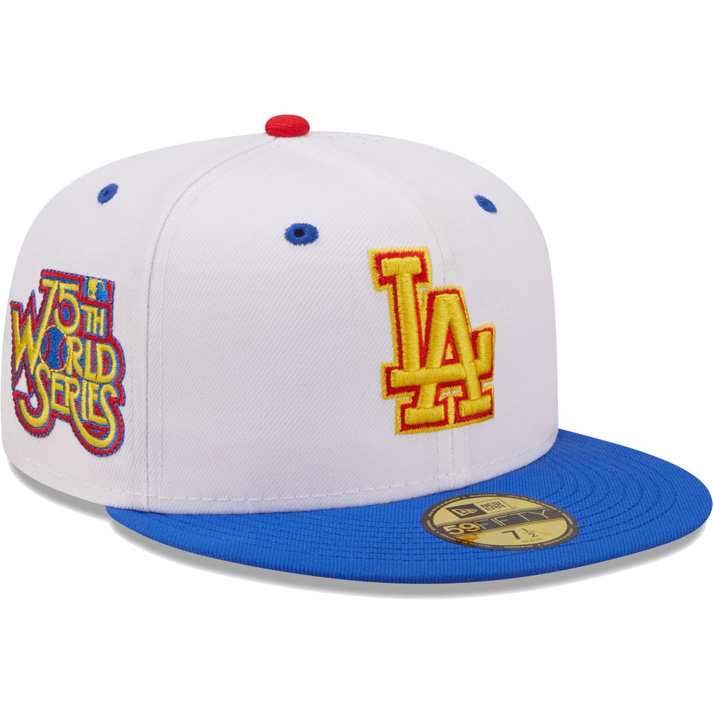 Los Angeles Dodgers New Era 75th World Series Cherry Lolli 59FIFTY Fitted Hat - White/Royal