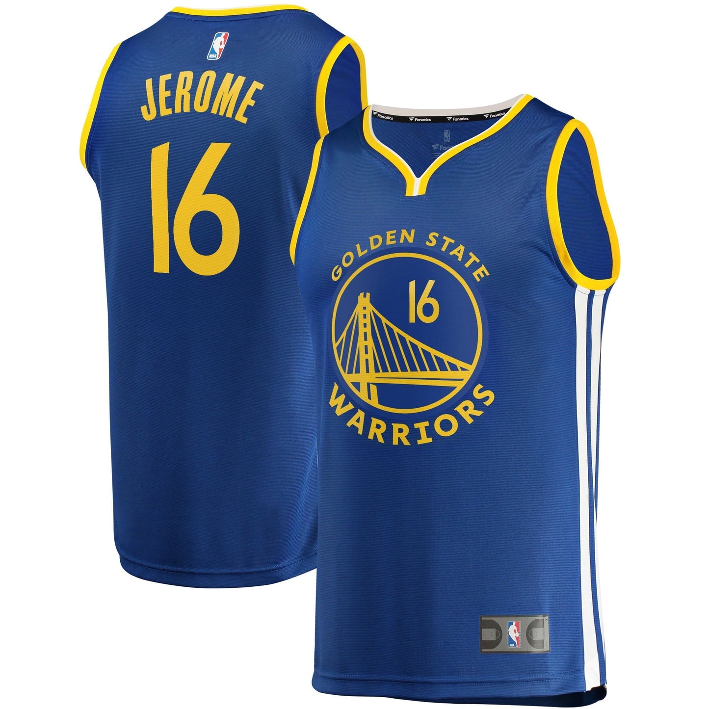 Men's Fanatics Branded Ty Jerome Blue Golden State Warriors Fast Break Replica Jersey - Icon Edition