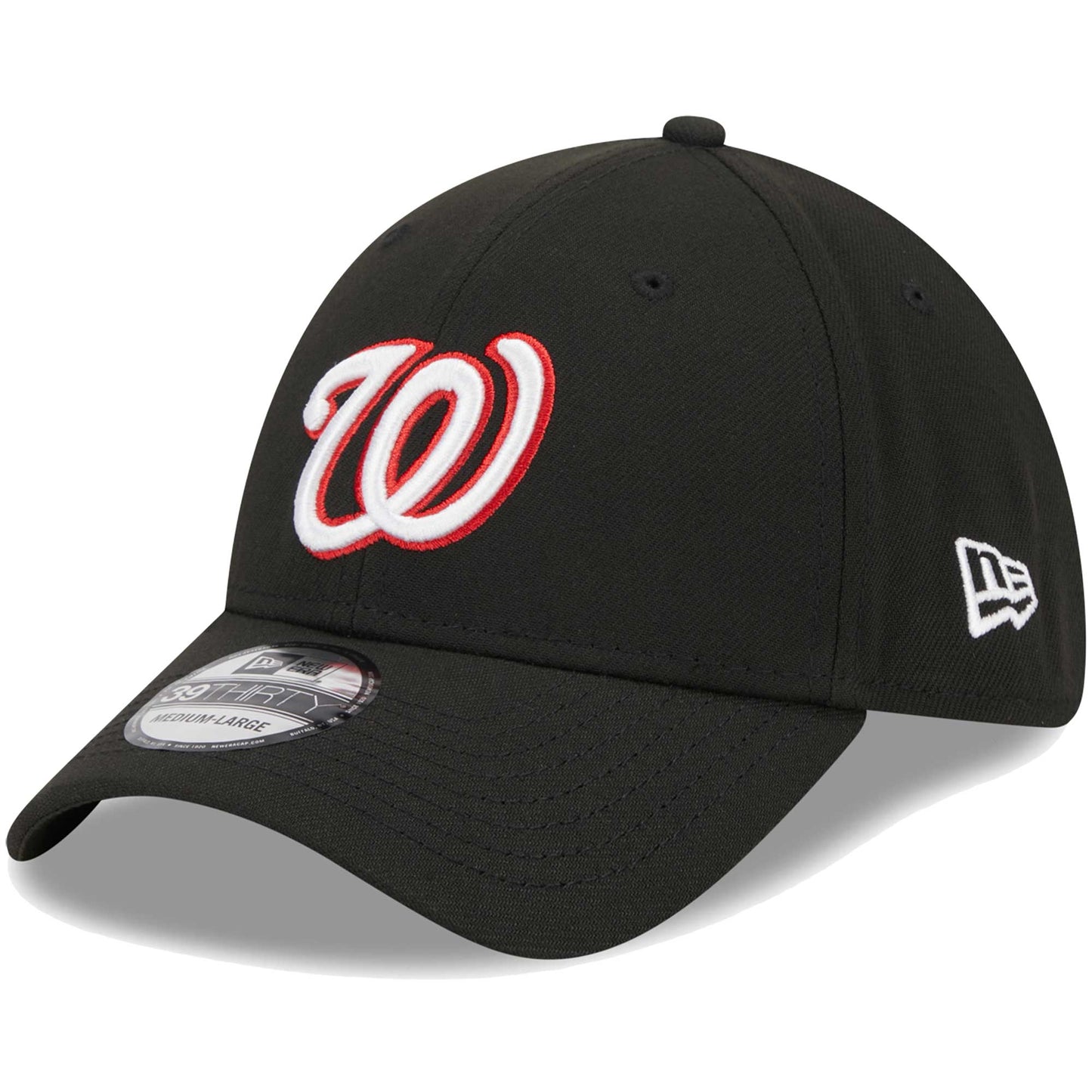 Washington Nationals New Era Logo 39THIRTY Flex Hat - Black