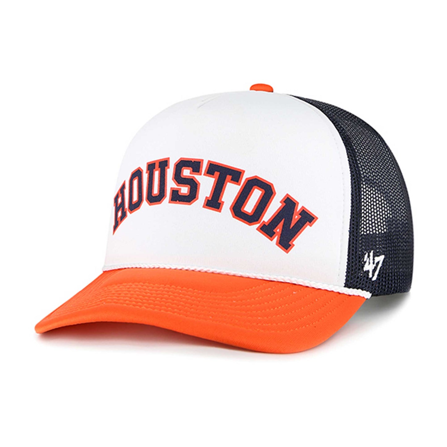 Houston Astros '47 Foam Front Script Trucker Snapback Hat - White