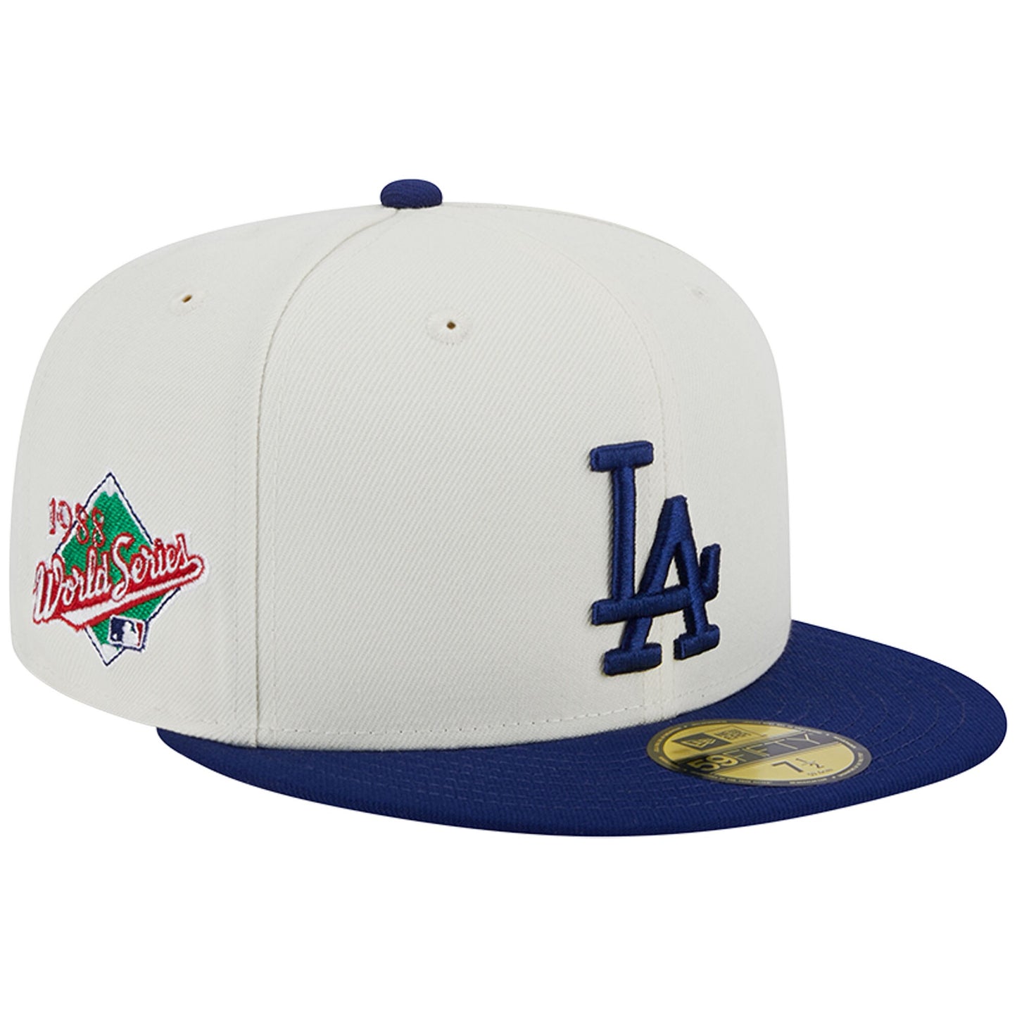Los Angeles Dodgers New Era Retro 59FIFTY Fitted Hat - Stone/Royal