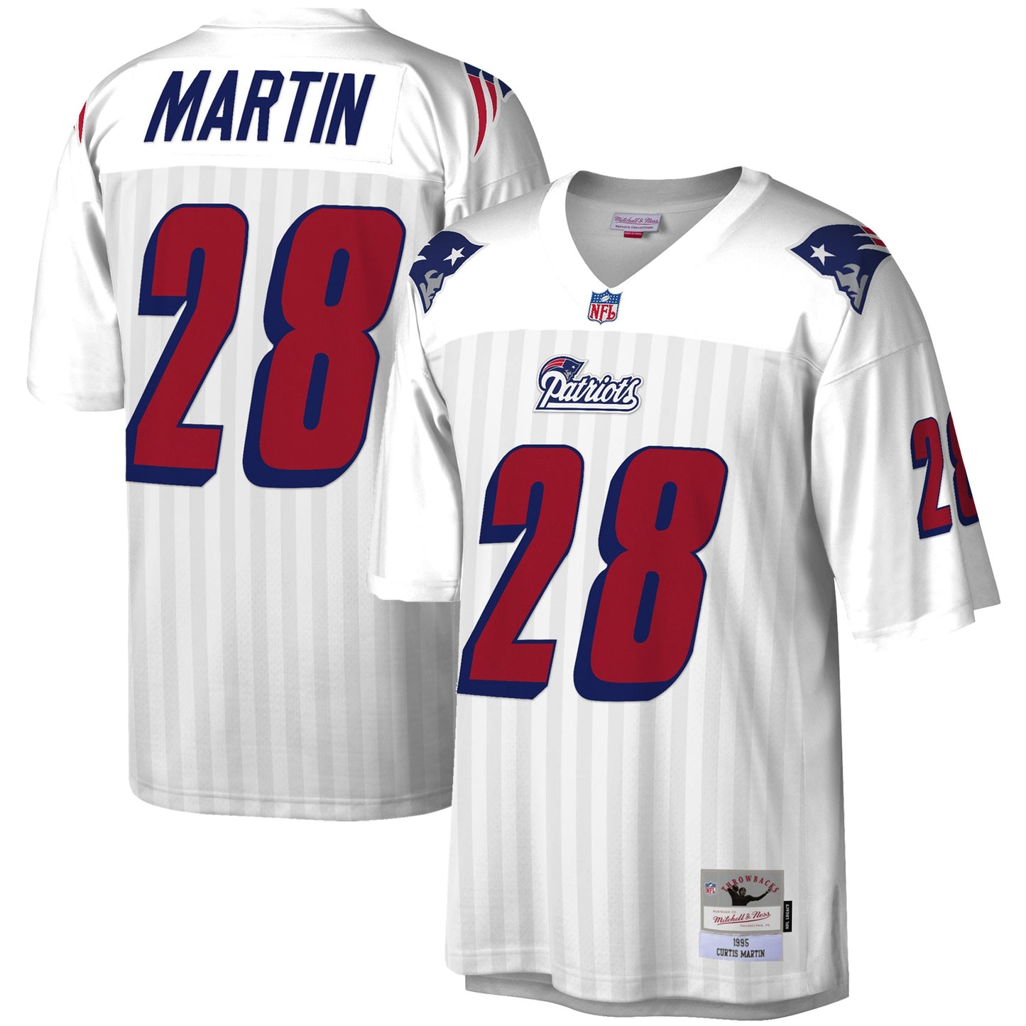 Curtis Martin New England Patriots Mitchell & Ness Legacy Replica Jersey - White