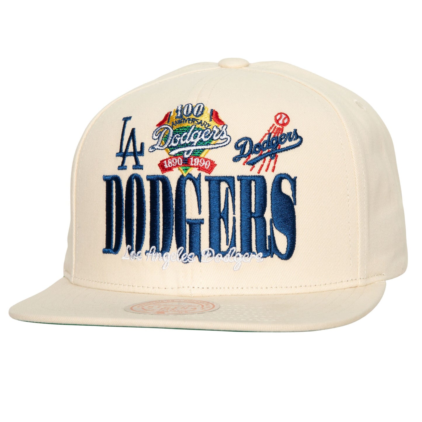 Los Angeles Dodgers Mitchell & Ness Reframe Retro Snapback Hat - Cream