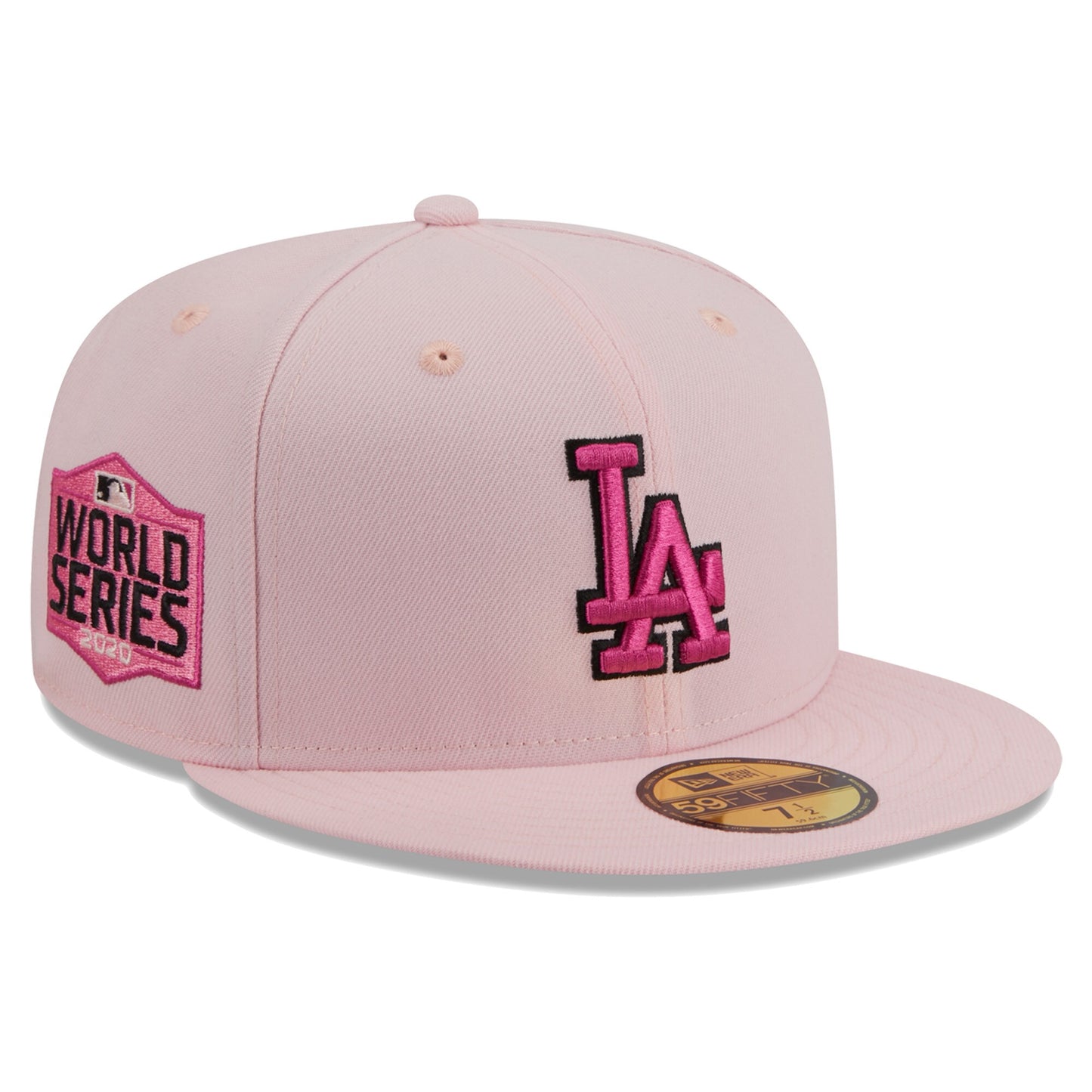 Los Angeles Dodgers New Era 2020 MLB World Series 59FIFTY Fitted Hat - Pink