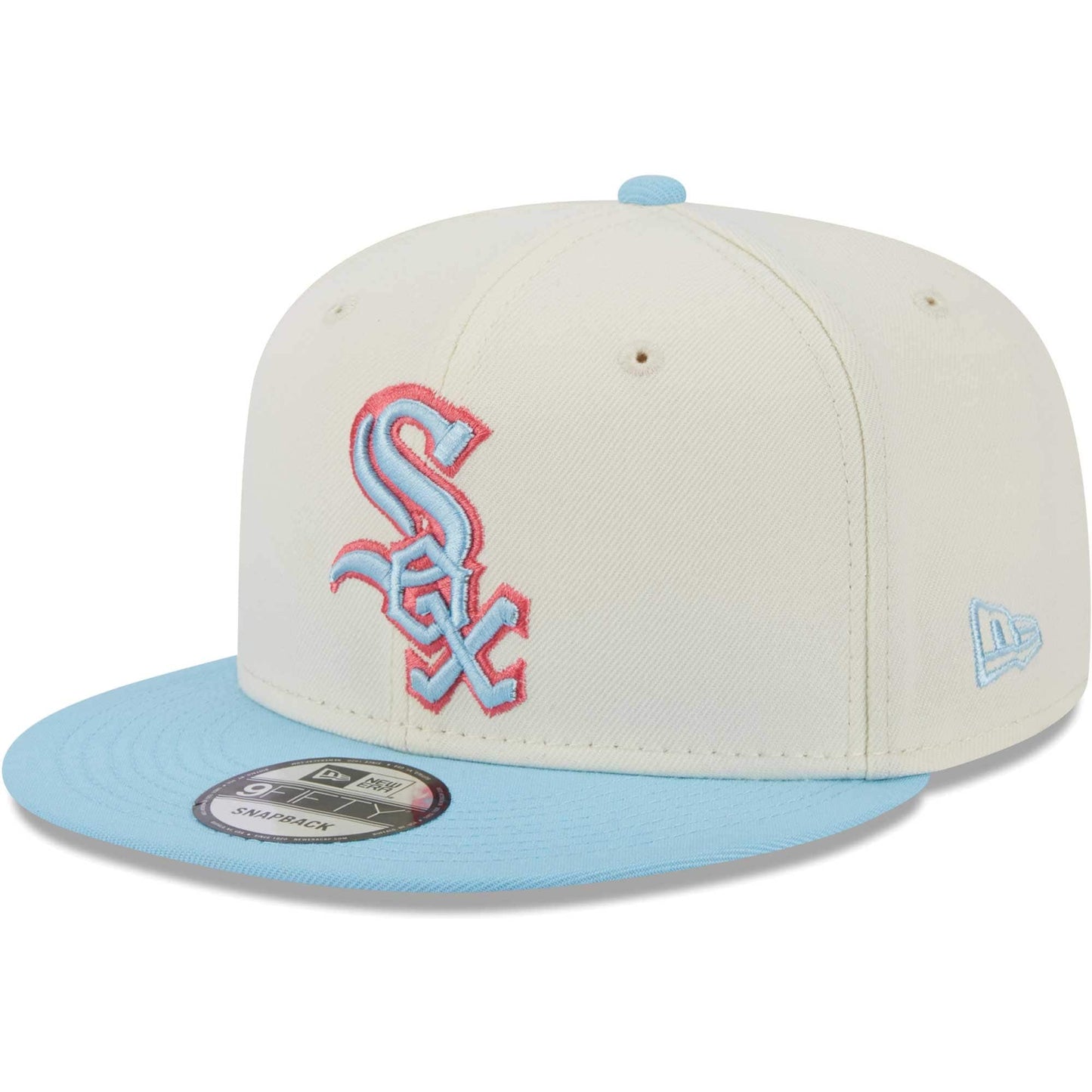 Chicago White Sox New Era Spring Basic Two-Tone 9FIFTY Snapback Hat - Cream/Light Blue