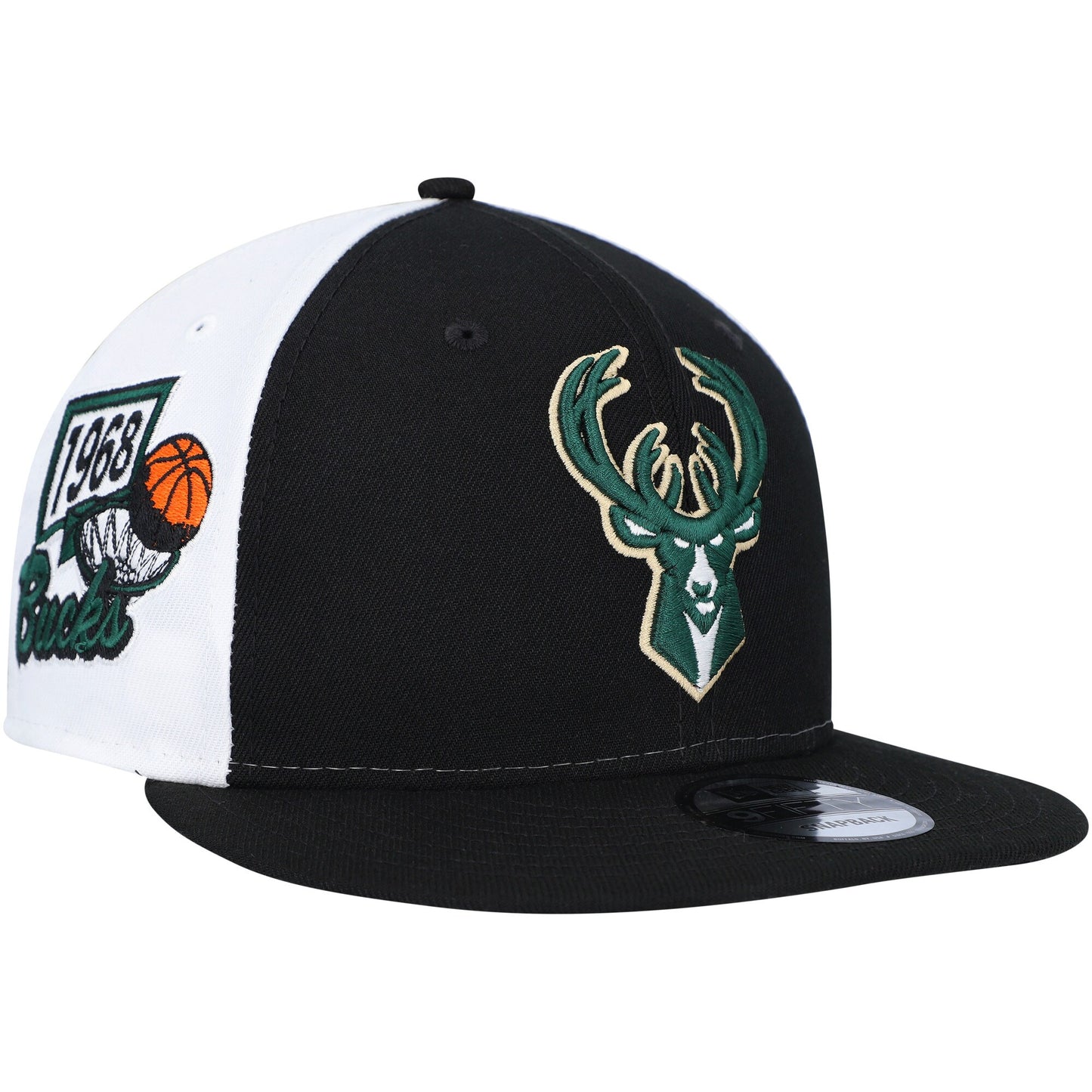 Milwaukee Bucks New Era Pop Panels 9FIFTY Snapback Hat - Black