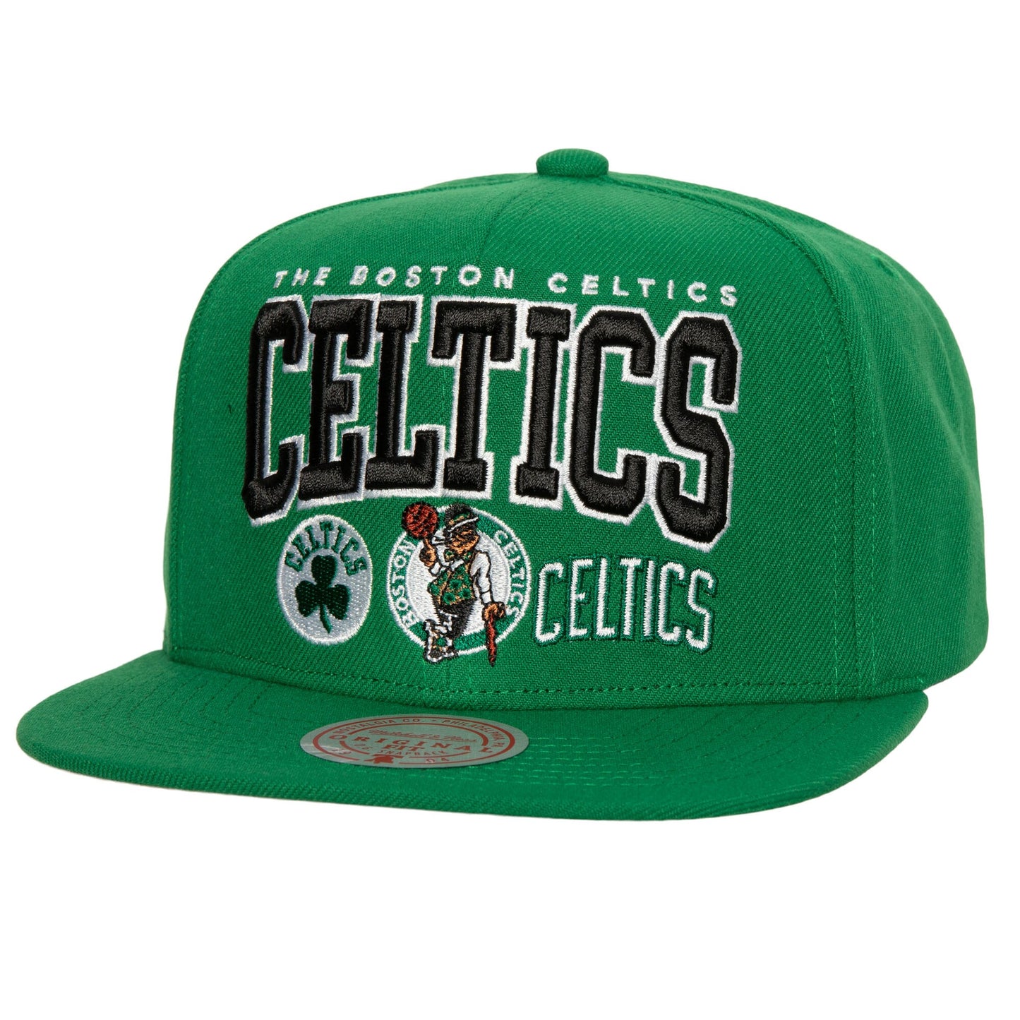 Boston Celtics Mitchell & Ness Champ Stack Snapback Hat - Kelly Green