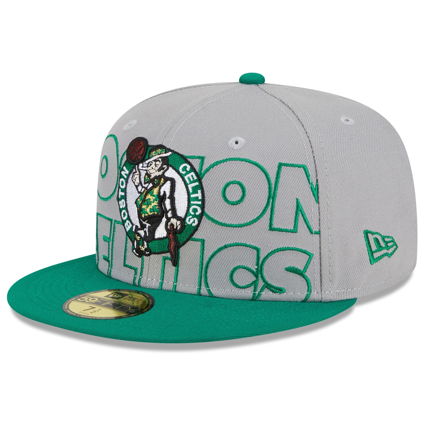 Boston Celtics New Era 2023 NBA Draft Two-Tone 59FIFTY Fitted Hat - Gray/Kelly Green