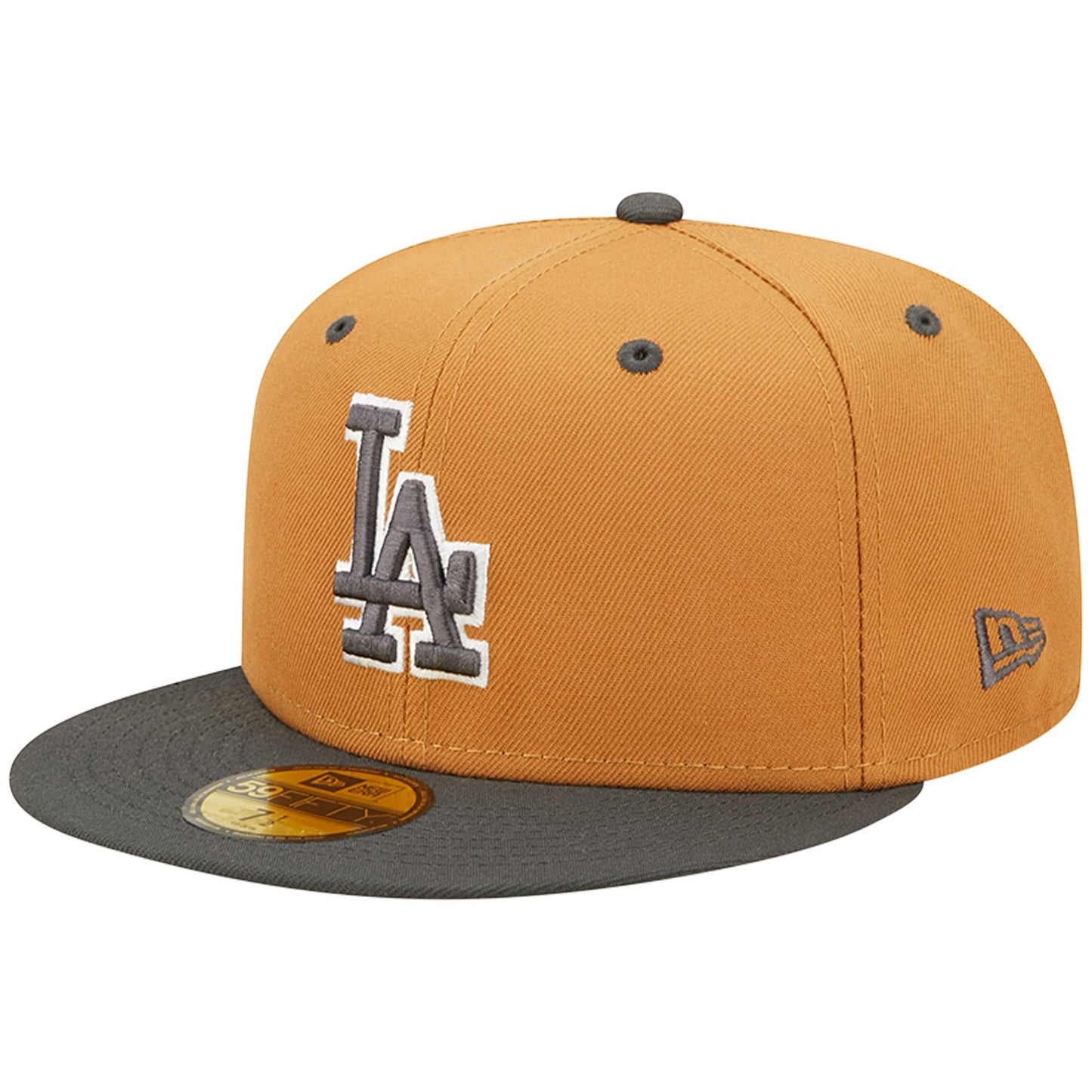 Los Angeles Dodgers New Era Two-Tone Color Pack 59FIFTY Fitted Hat - Brown/Charcoal