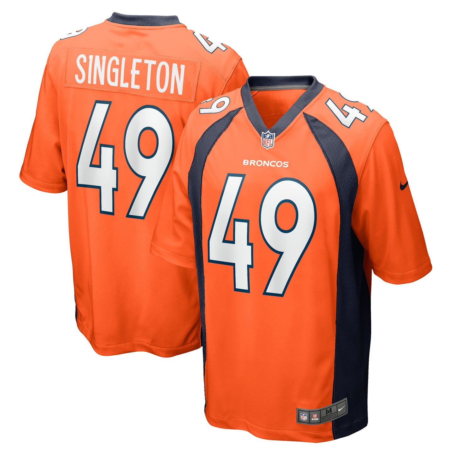 Alex Singleton Denver Broncos Nike Game Player Jersey - Orange