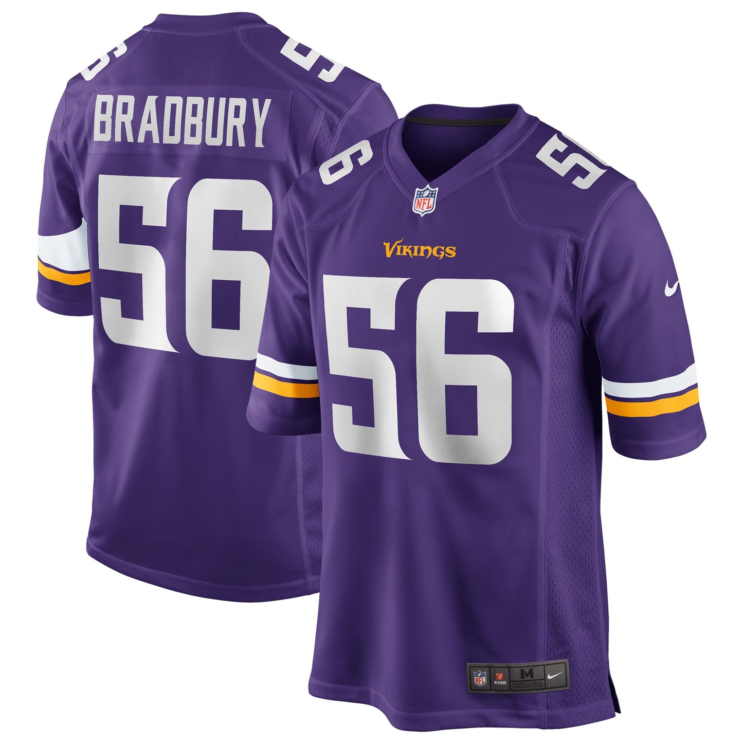 Garrett Bradbury Minnesota Vikings Nike Game Player Jersey - Purple