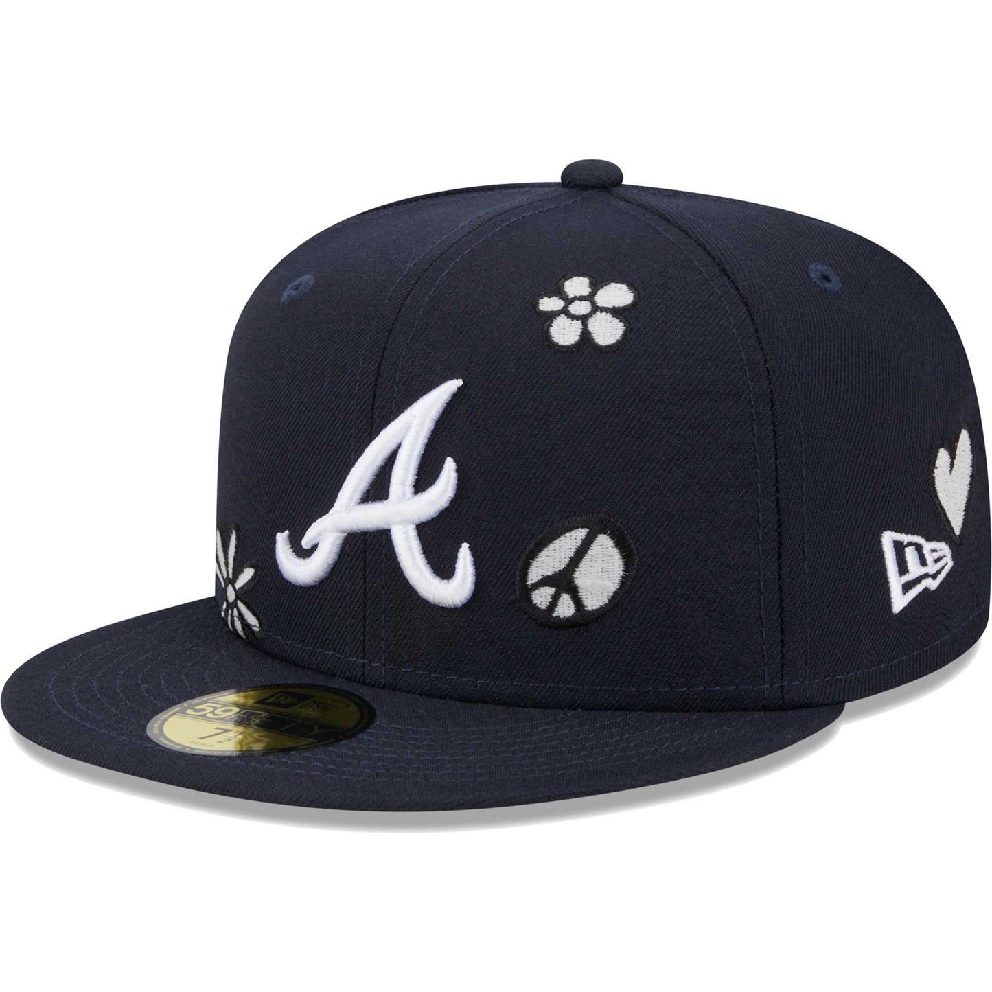 Atlanta Braves New Era Sunlight Pop 59FIFTY Fitted Hat - Navy