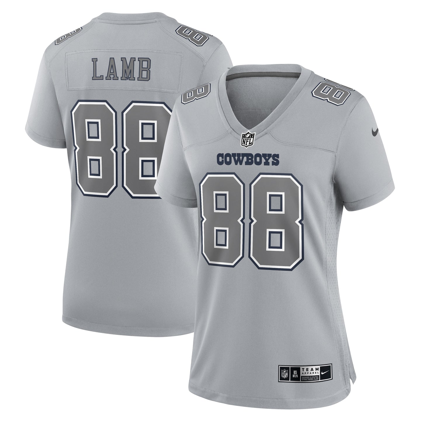 CeeDee Lamb Dallas Cowboys Nike Women's Atmosphere Fashion Game Jersey - Gray